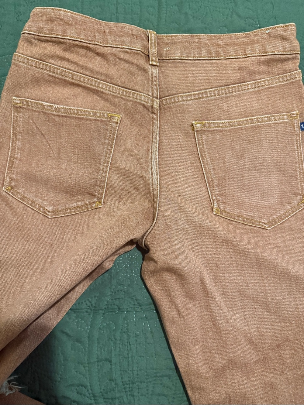 Pilcro Distressed Rust-Brown Straight Leg Jeans - Picture 2 of 4
